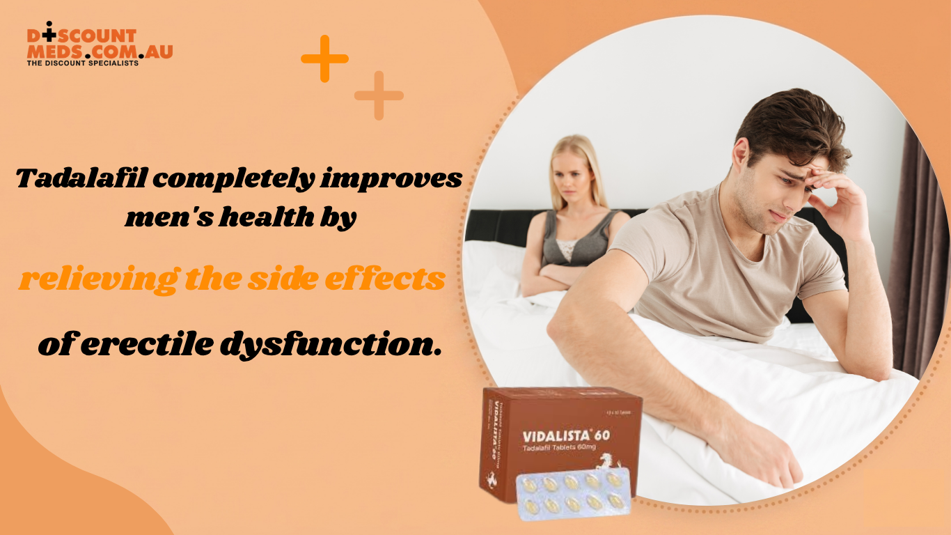 Tadalafil Completely Improves Men’s Health by Relieving the side Effects of Erectile Dysfunction.